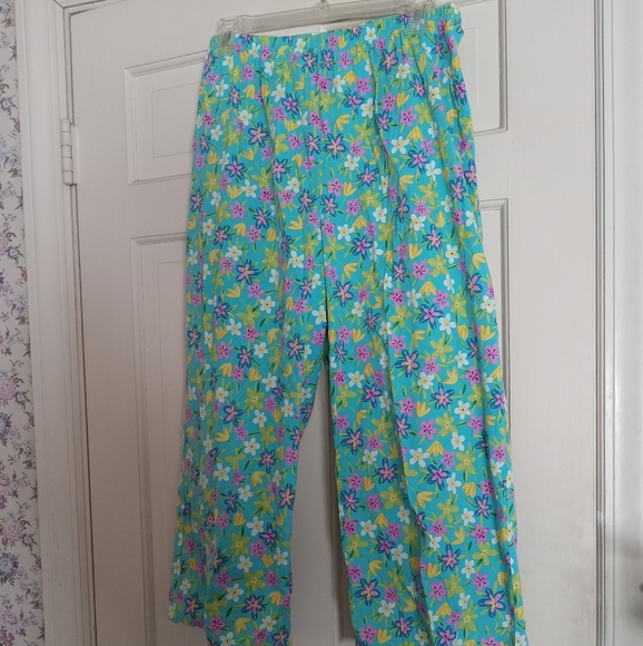 Vintage Floral elastic waist pants size xl - Picture 1 of 3